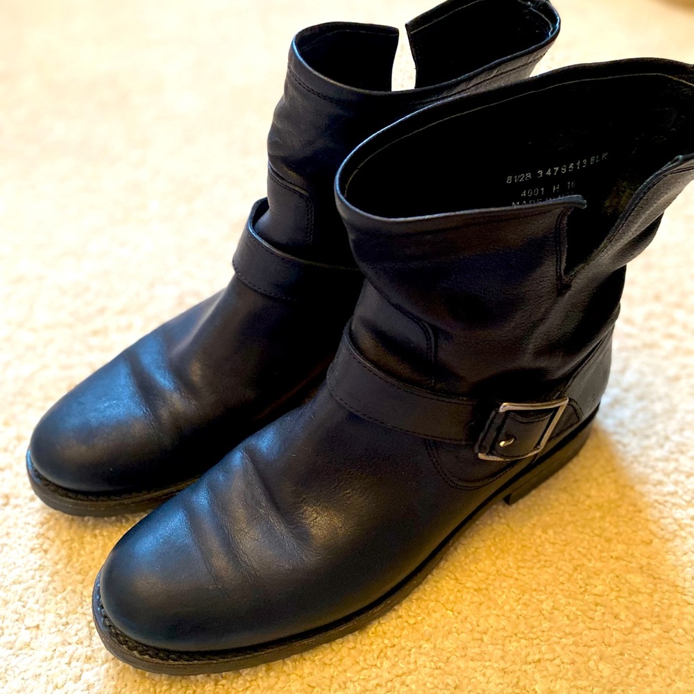 Frye Veronica short moto biker boots
Leather